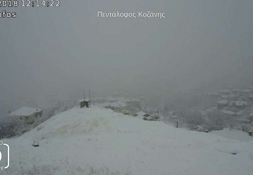 Κακοκαιρία - «Ιοκάστη»: Στα λευκά τα ορεινά της Κοζάνης (pics)