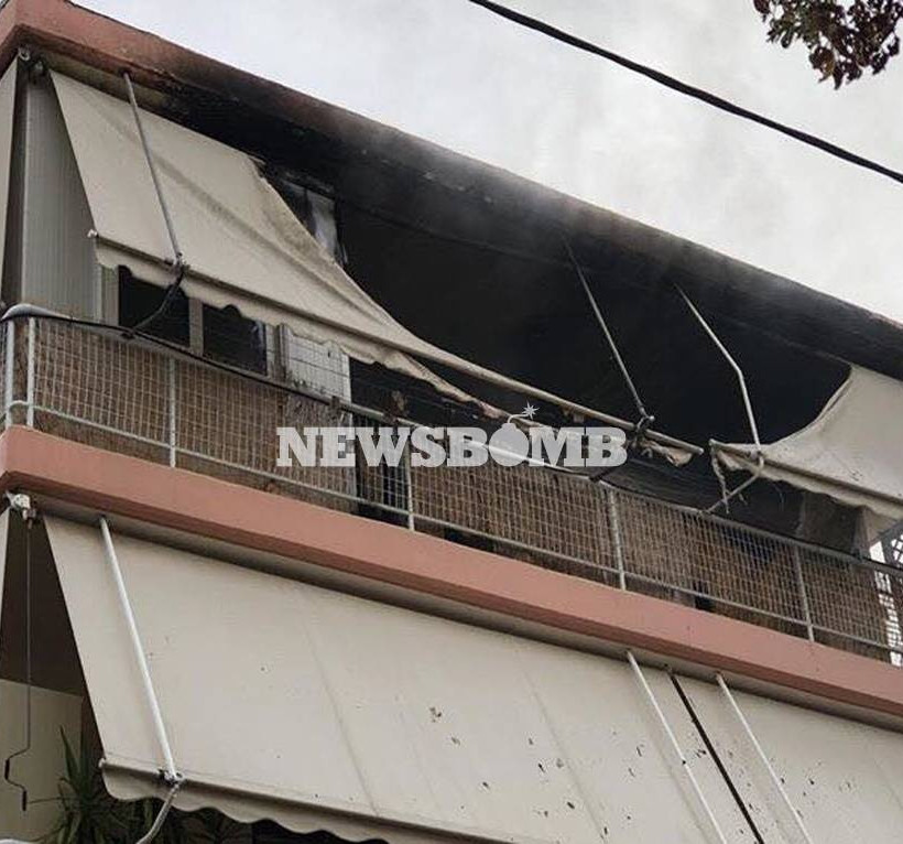 Φωτιά σε διαμέρισμα στο Ελληνικό (photos)