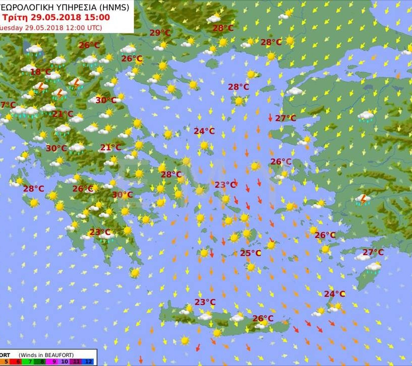 Καιρός τώρα: Με ζέστη και απογευματινές βροχές η Τρίτη (pics)