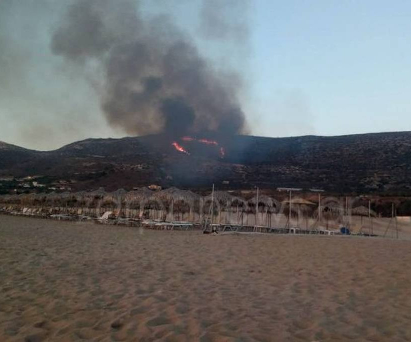 Υπό μερικό έλεγχο η πυρκαγιά στη Φαλάσαρνα Χανίων