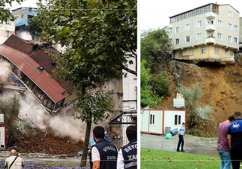 Τουρκία: Κατέρρευσε τετραώροφο κτήριο στην Κωνσταντινούπολη - Δείτε καρέ–καρέ την κατάρρευση