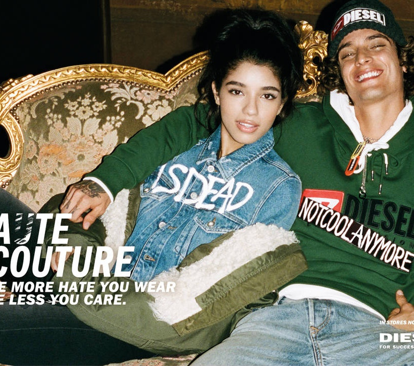 H Diesel παρουσιάζει το HAɄTE COUTURE The more hate you wear the less you care