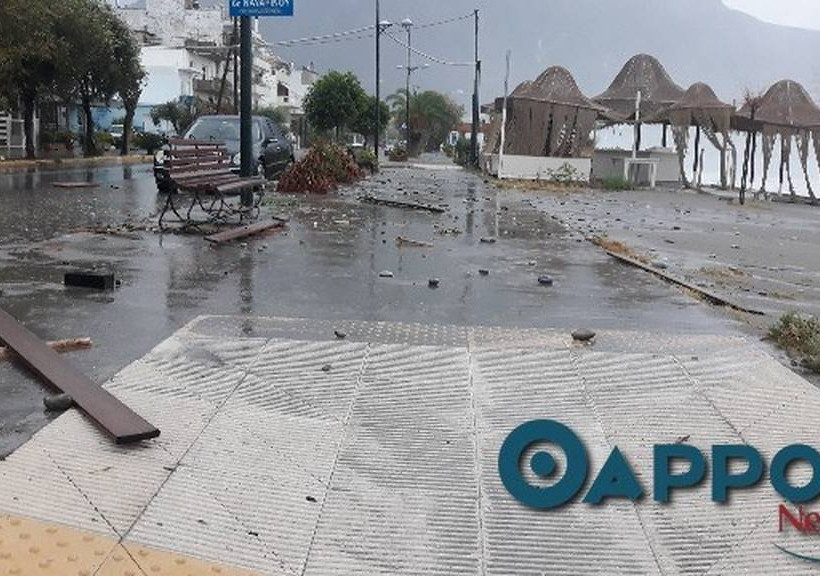 Ο Μεσογειακός κυκλώνας «σφυροκοπά» τη Μεσσηνία (vid)