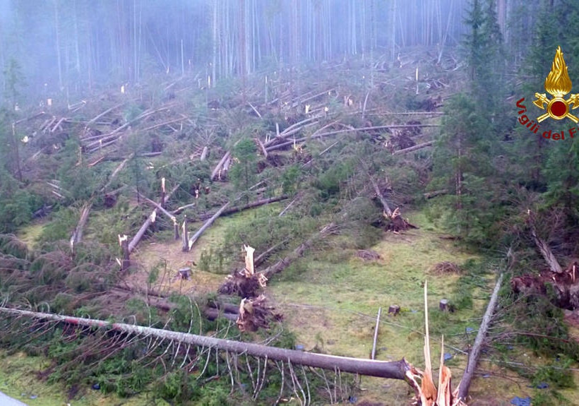 Ιταλία: 17 οι νεκροί από τη φονική θεομηνία - Ισοπεδώθηκαν ολόκληρα δάση! (vid+pics)