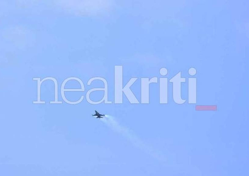 «Έσχισε» τον ουρανό του Ηρακλείου το F-16 με χειριστή τον Δ. Βολακάκη