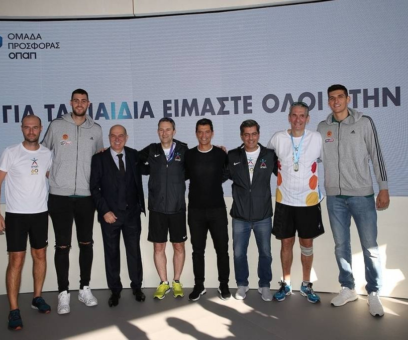 Πετρ Ματεγιόφσκι, Chief Customer Officer ΟΠΑΠ, Γιώργος Παπαγιάννης KΑΕ Παναθηναϊκός ΟΠΑΠ, Σπύρος Φωκάς Α’ Αντιπρόεδρος  ΟΠΑΠ, Ντάμιαν Κόουπ Διευθύνων Σύμβουλος ΟΠΑΠ, Σάκης Ρουβάς, Οδυσσέας Χριστοφόρου Επικεφαλής Εταιρικών & Ρυθμιστικών Υποθέσεων ΟΠΑΠ, Καμ