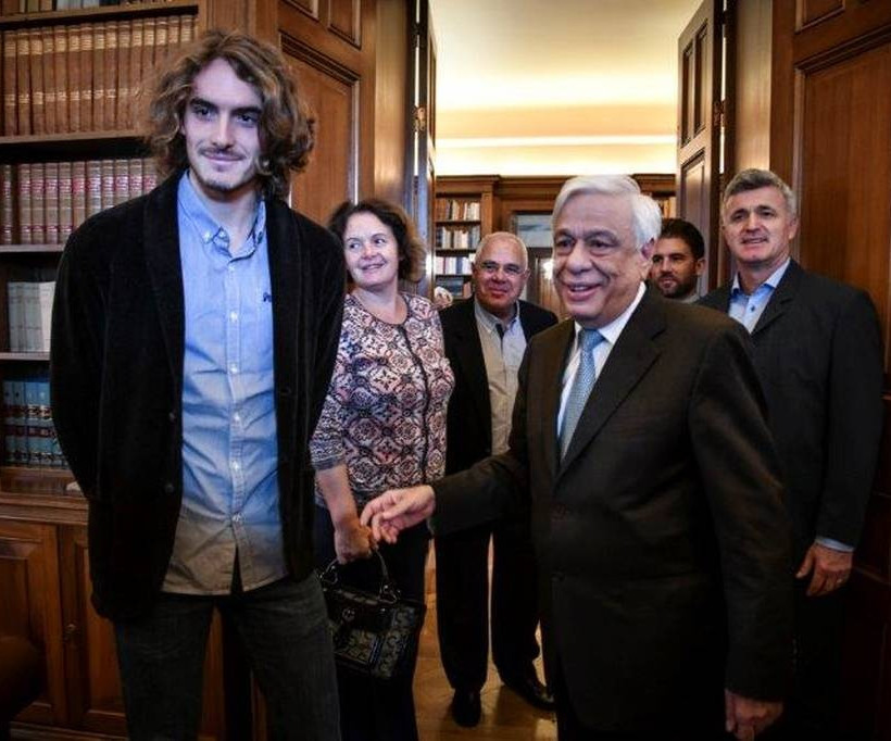 Στο Προεδρικό Μέγαρο ο Στέφανος Τσιτσιπάς: Νιώθω υπερήφανος που παίζω για τα ελληνικά χρώματα