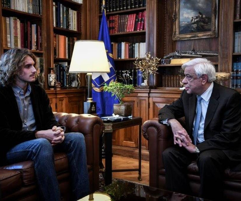 Στο Προεδρικό Μέγαρο ο Στέφανος Τσιτσιπάς: Νιώθω υπερήφανος που παίζω για τα ελληνικά χρώματα