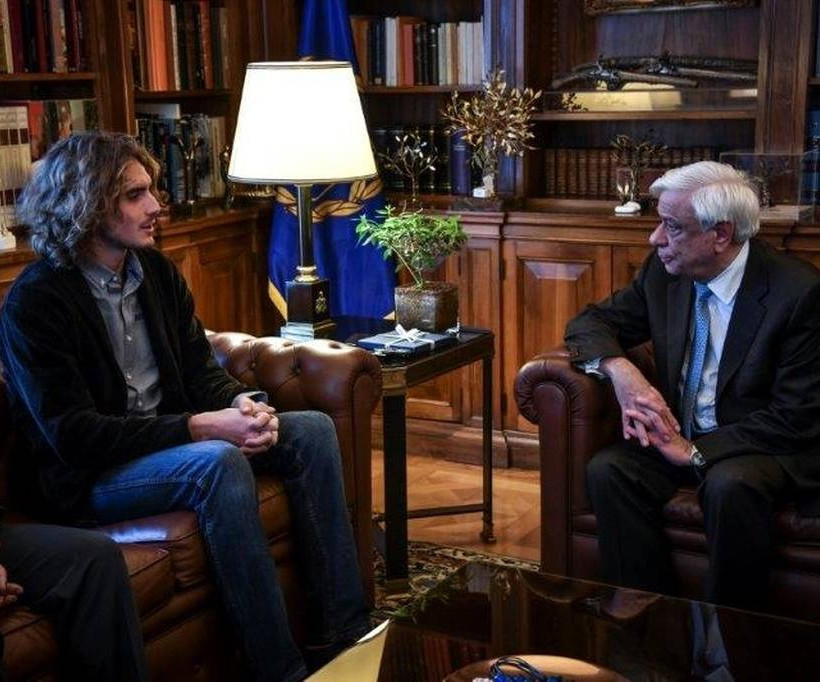 Στο Προεδρικό Μέγαρο ο Στέφανος Τσιτσιπάς: Νιώθω υπερήφανος που παίζω για τα ελληνικά χρώματα