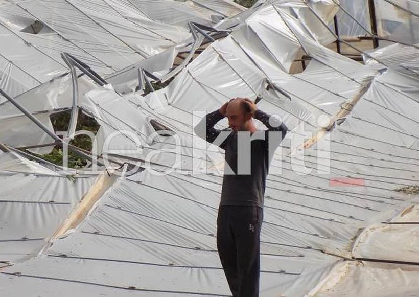 Καιρός: Καταστροφικός υδροστρόβιλος στο Λασίθι - Δείτε τι άφησε πίσω του