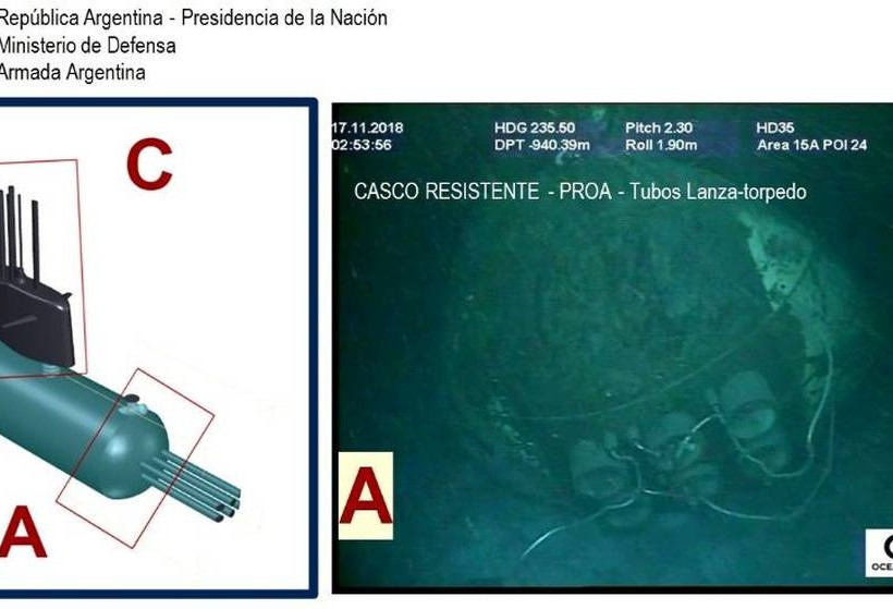 Αργεντινή: Οι πρώτες φωτογραφίες από το υποβρύχιο που βρέθηκε ένα χρόνο μετά τη βύθισή του