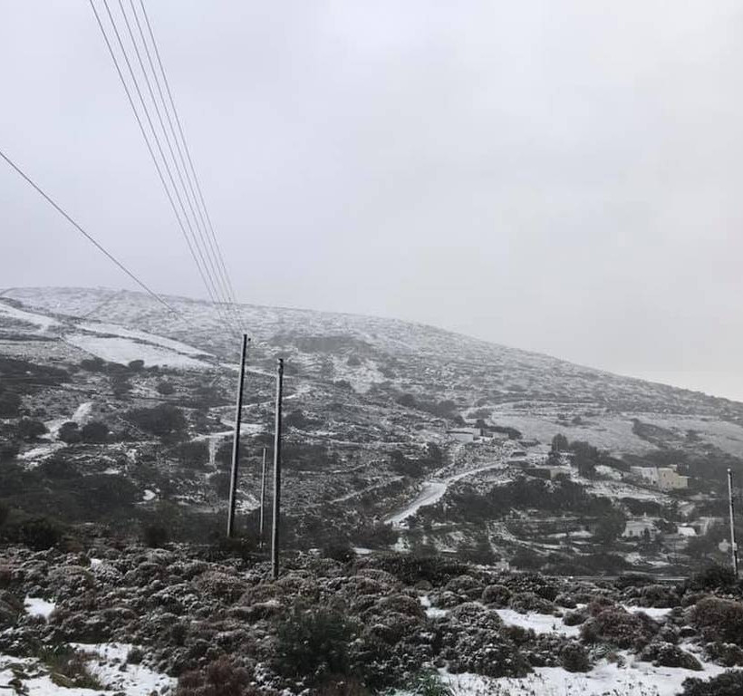 Καιρός: Δείτε την Άνδρο χιονισμένη (pics)
