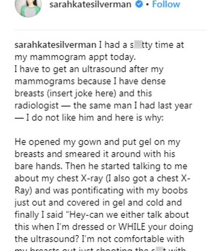 Θύμα παρενόχλησης η Sarah Silverman