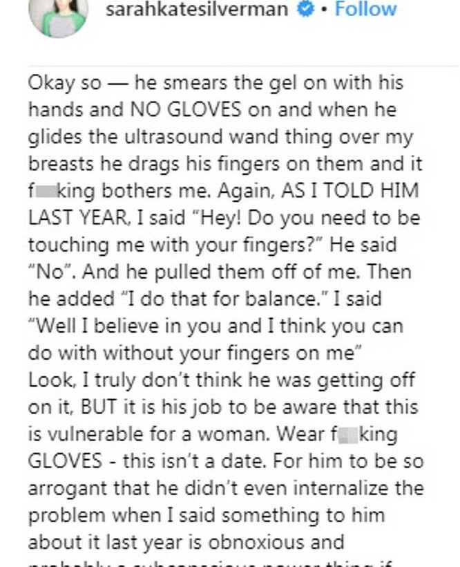 Θύμα παρενόχλησης η Sarah Silverman