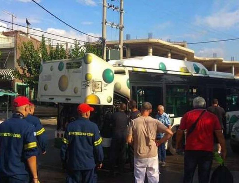 Πυρκαγιά ξέσπασε σε λεωφορείο με φυσικό αέριο