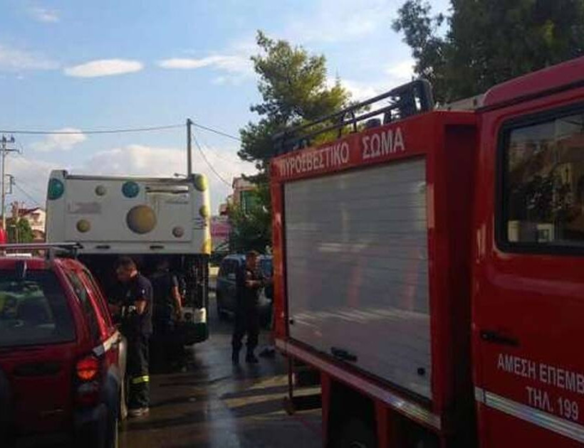 Πυρκαγιά ξέσπασε σε λεωφορείο με φυσικό αέριο