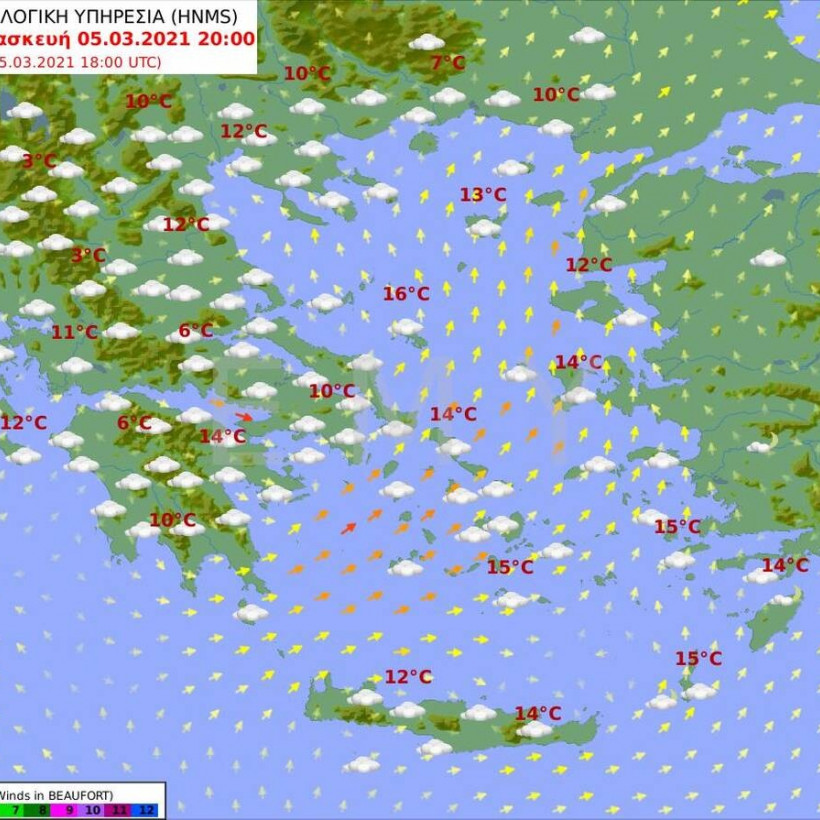 Καιρός 05.03 - 8 το βράδυ