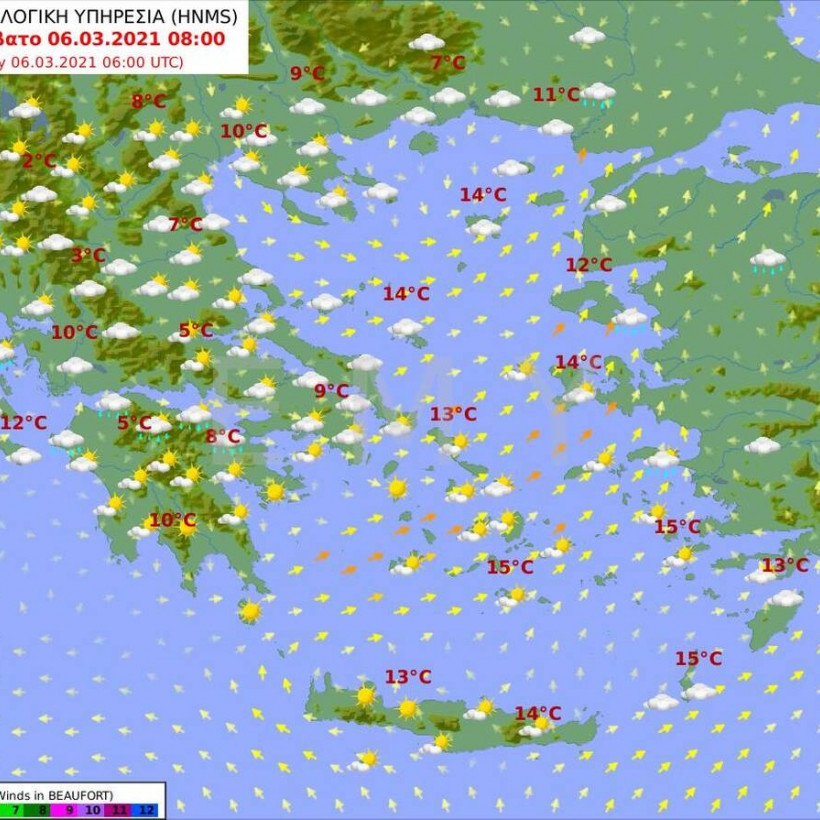 Καιρός 06.03 - 8 το πρωί