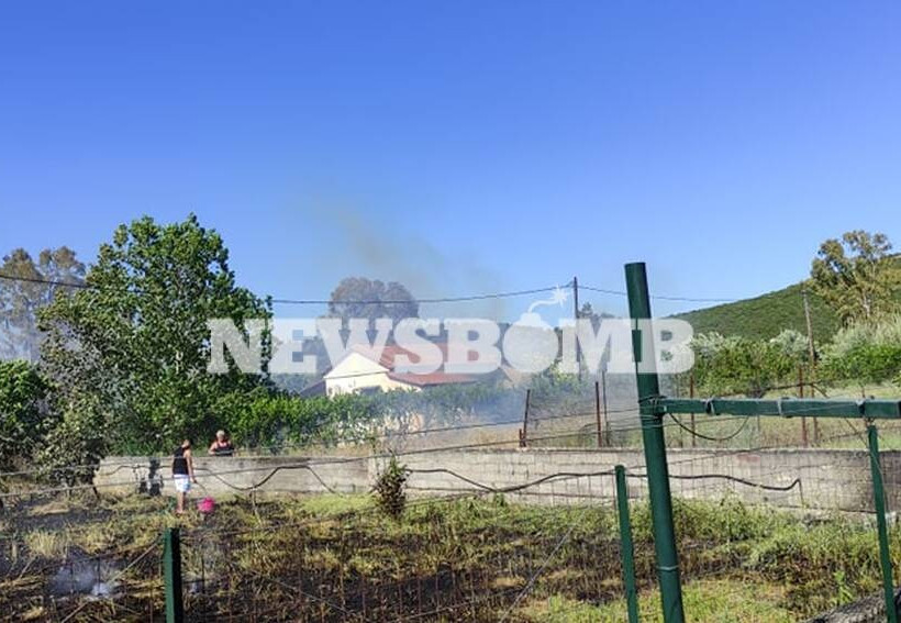 Φωτιά στην παραλία Τραγάνας