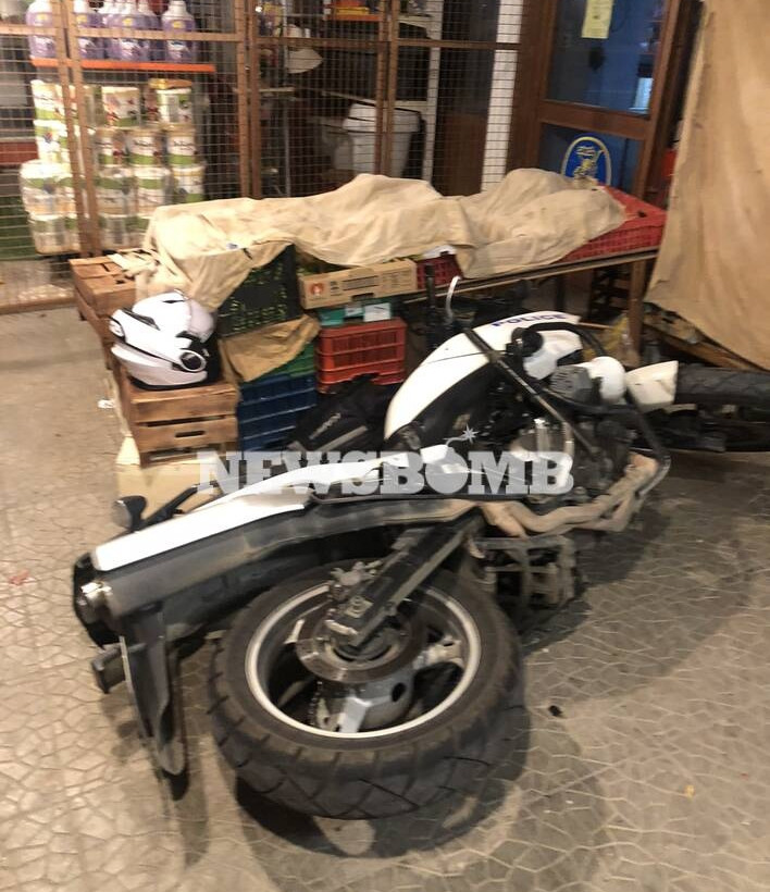 Μηχανή της ΔΙΑΣ μετά τον εμβολισμό από κακοποιούς