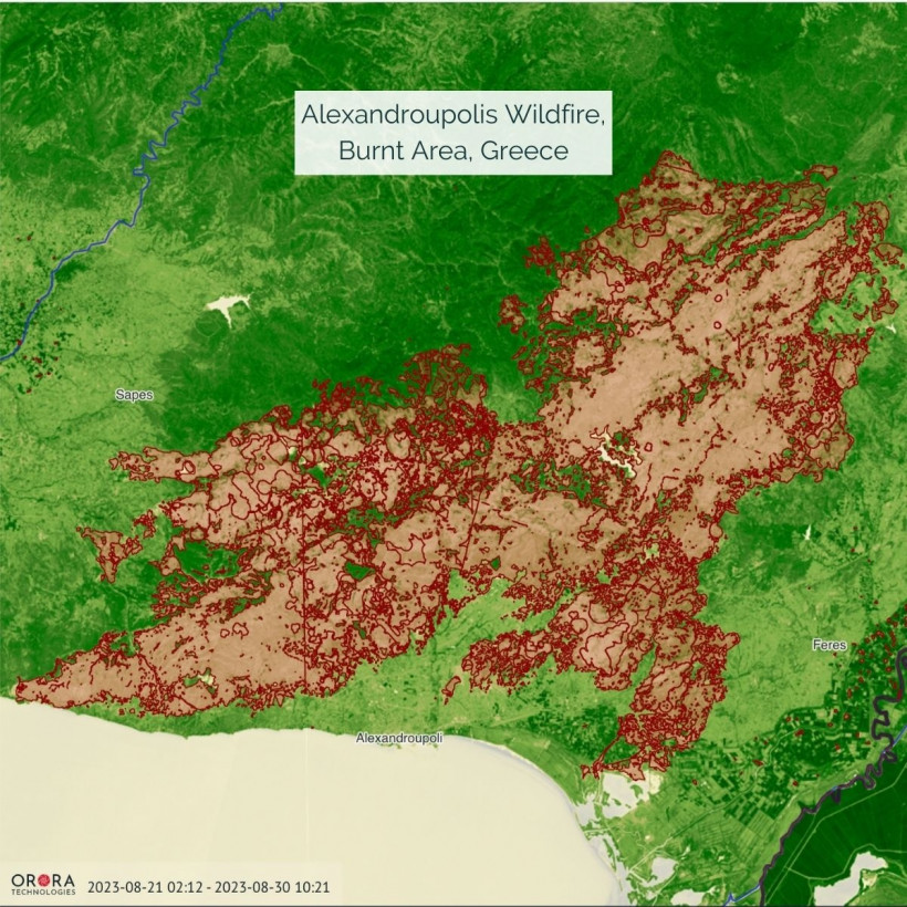 Alexandroupolis Wildfire, Burnt Area, Greece - 1