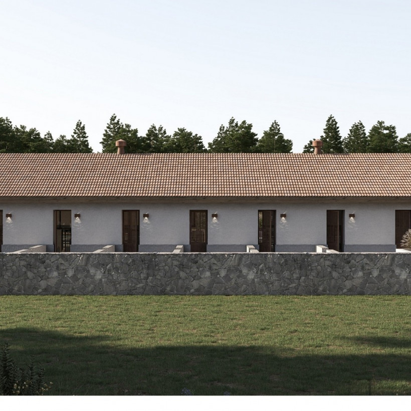 Τρισδιάστατη απεικόνιση εξωτερικού χώρου Χοιροστασίου