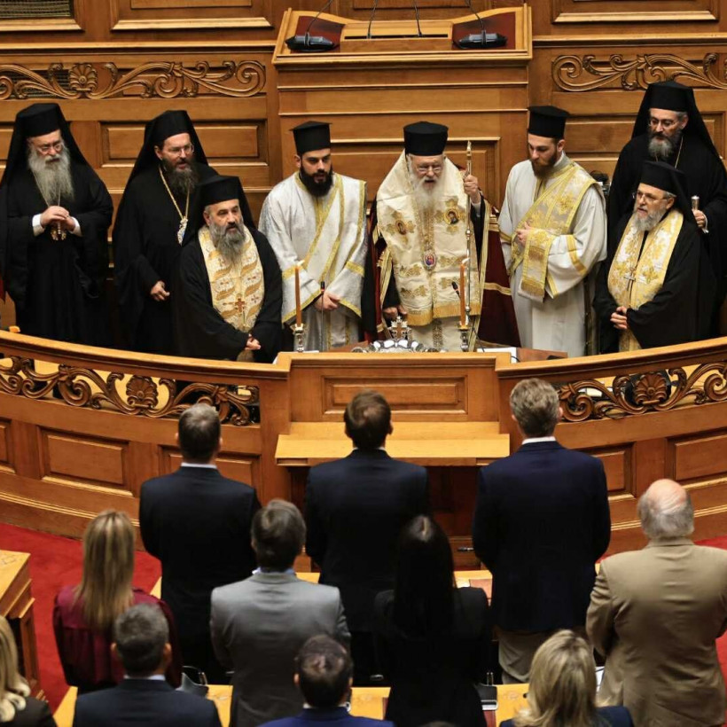 Αγιασμός στη Βουλή για τη νέα κοινοβουλευτική περίοδο.