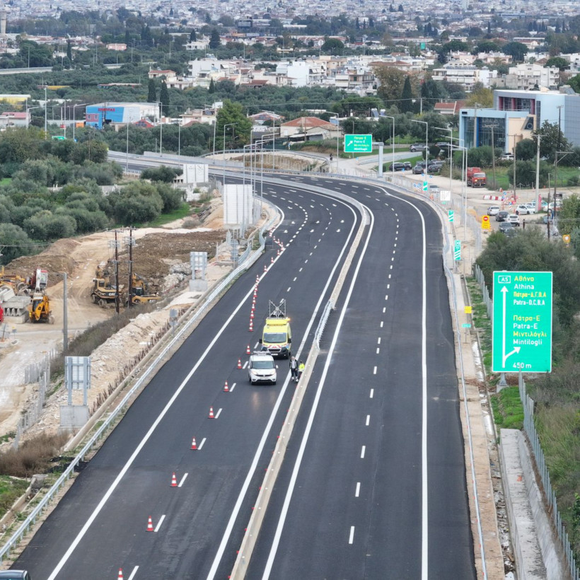 Παράδοση στην κυκλοφορία των τελευταίων 10 χιλιομέτρων του αυτοκινητοδρόμου Πατρών – Πύργου, στην Αχαΐα.