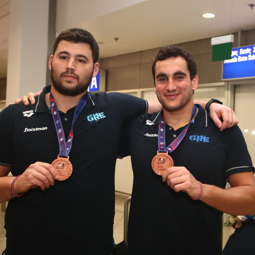 [384074] ΕΥΡΩΠΑΙΚΟ ΠΡΩΤΑΘΛΗΜΑ 2026 / ΑΦΙΞΗ ΤΗΣ ΕΘΝΙΚΗΣ ΑΝΔΡΩΝ ΣΤΗΝ ΑΘΗΝΑ (ΘΑΝΑΣΗΣ ΔΗΜΟΠΟΥΛΟΣ / EUROKINISSI)