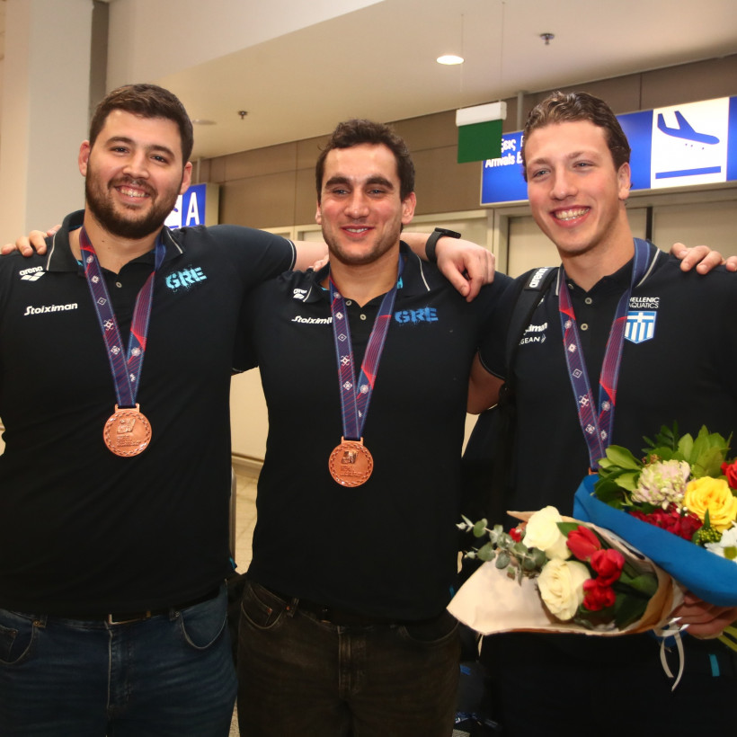 [384074] ΕΥΡΩΠΑΙΚΟ ΠΡΩΤΑΘΛΗΜΑ 2026 / ΑΦΙΞΗ ΤΗΣ ΕΘΝΙΚΗΣ ΑΝΔΡΩΝ ΣΤΗΝ ΑΘΗΝΑ (ΘΑΝΑΣΗΣ ΔΗΜΟΠΟΥΛΟΣ / EUROKINISSI)