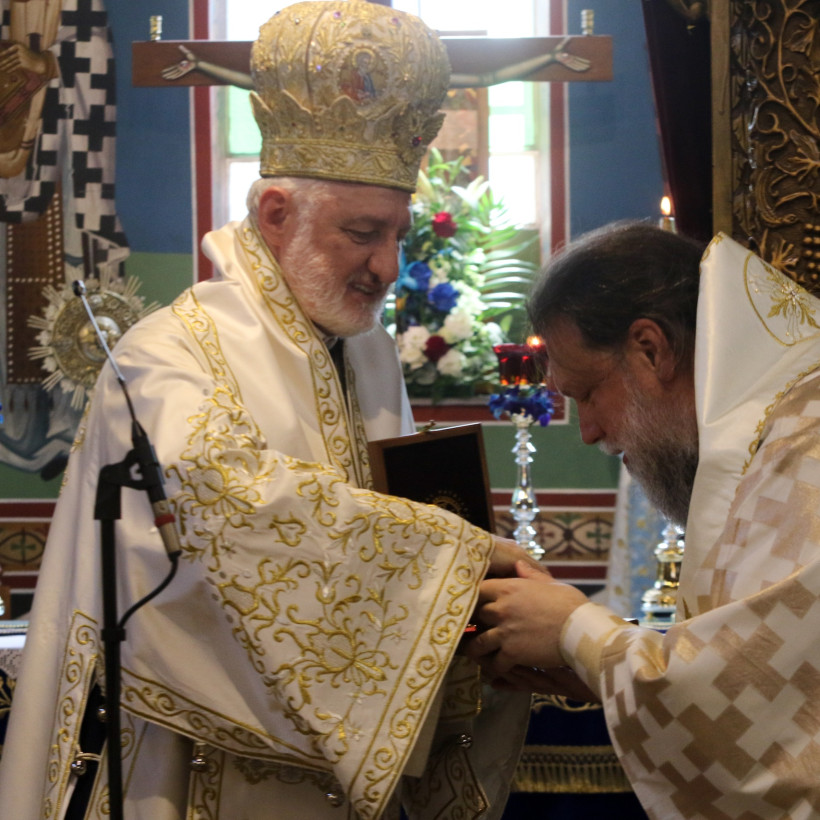 Ο ΑΡΧΙΕΠΙΣΚΟΠΟΣ ΑΜΕΡΙΚΗΣ ΕΛΠΙΔΟΦΟΡΟΣ ΣΤΗΝ ΝΕΑ ΙΩΝΙΑ  ((ΧΡΗΣΤΟΣ ΜΠΟΝΗΣ//EUROKINISSI)