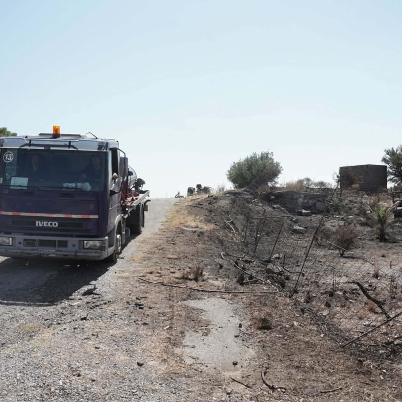 Φωτιά στο Ρέθυμνο: Η επόμενη μέρα στην Κρύα Βρύση.