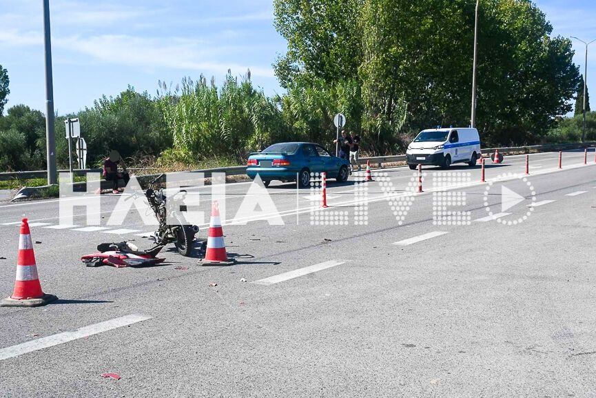 Θανατηφόρο τροχαίο στην Πατρών - Πύργου: Νεκρός 57χρονος μοτοσικλετιστής μετά από σύγκρουση με Ι.Χ Troxaio Roviata 5