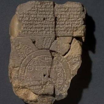Το Imago Mundi, που ονομάζεται επίσης Βαβυλωνιακός Χάρτης του Κόσμου, ανακαλύφθηκε το 1882Βρετανικό Μουσείο