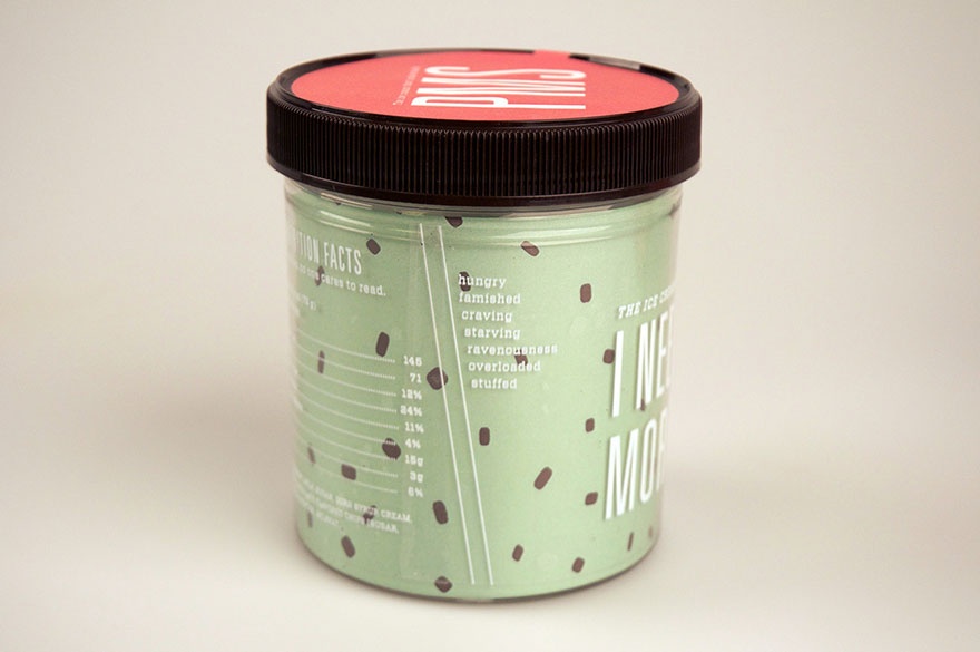 pms ice cream label graphic design parker jones 12