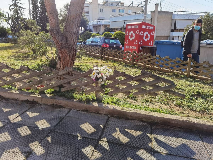 Το σημείο όπου δέχθηκε δολοφονική επίθεση ο Γιώργος Καραϊβάζ