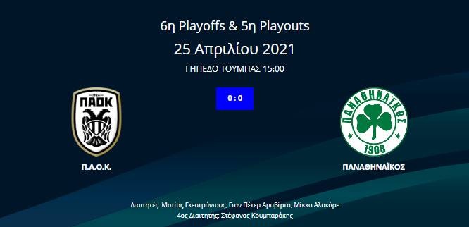 ΠΑΟΚ - Παναθηναϊκός 0-0