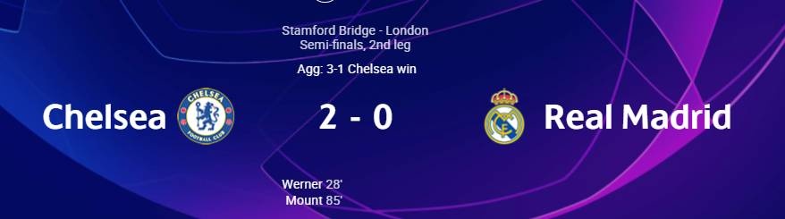 Τσέλσι - Ρεάλ Μαδρίτης 2-0