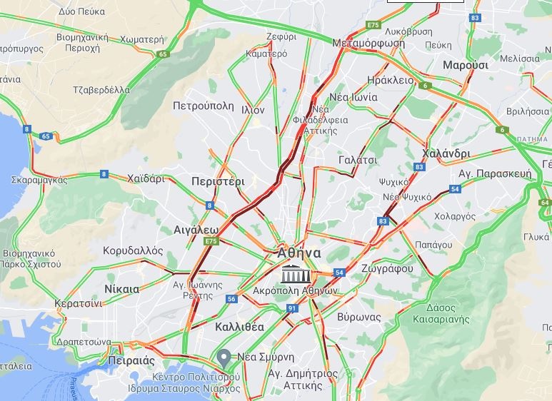 Κίνηση Αττική δρόμοι