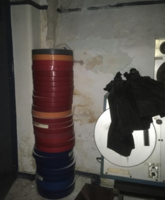 μπομπίνες στο παλιό κτήριο της Φίνος Φιλμ στο Μεταξουργείο