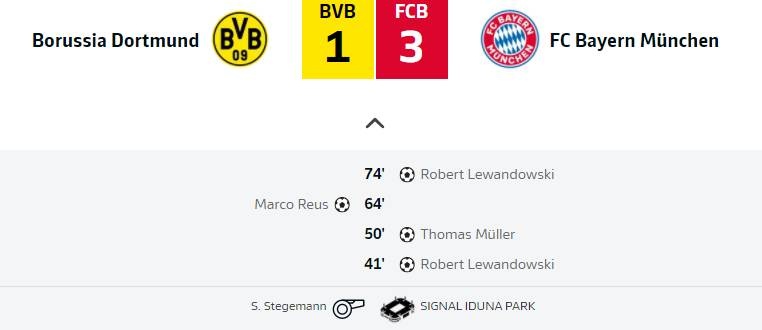 Ντόρτμουντ - Μπάγερν 1-3