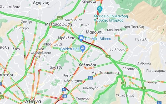 Η κίνηση στο σημείο στις 14:00