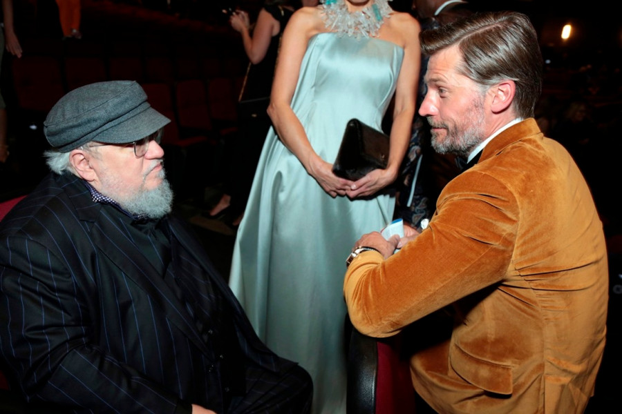 O Νικολάι Κόστερ Βαλντάου με τον Τζορτζ Ρ.Ρ. Μάρτιν