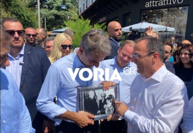 Ο Κυριάκος Μητσοτάκης και ο Δήμαρχος Σερρών