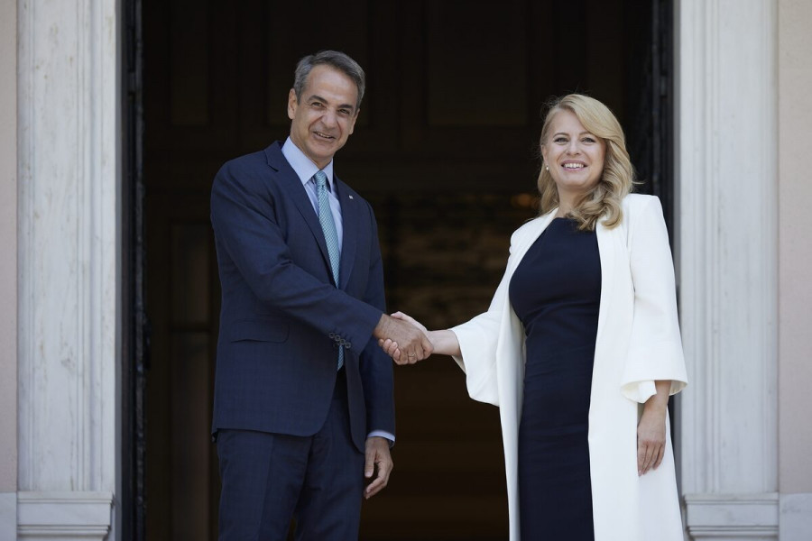 Ο πρωθυπουργός με την Πρόεδρο της Σλοβακίας