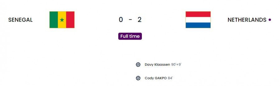 Σενεγάλη - Ολλανδία