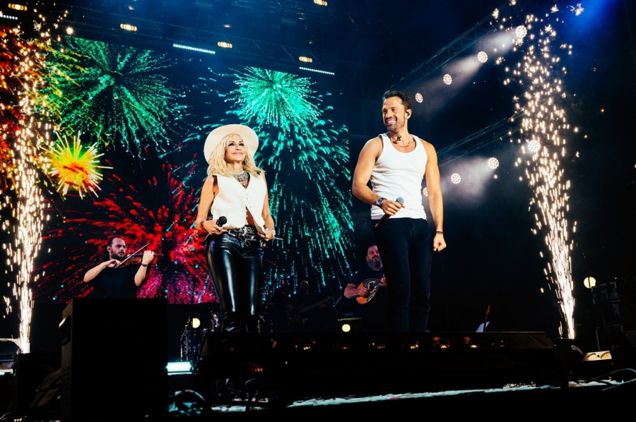 Η Άννα Βίσση με τον Κωνσταντίνο Αργυρό