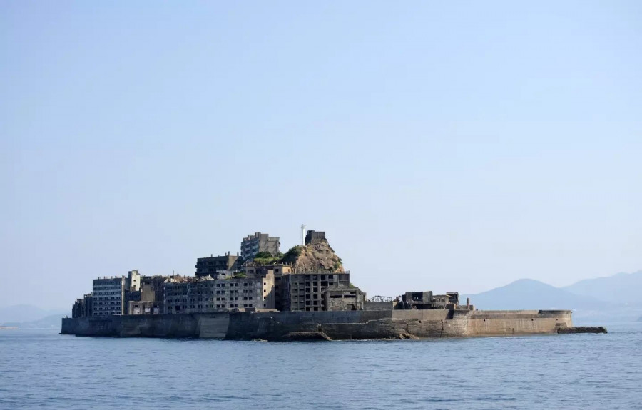 Hashima Island is around 10 miles off the Nagasaki coast (Masashi Hara/Getty Images)