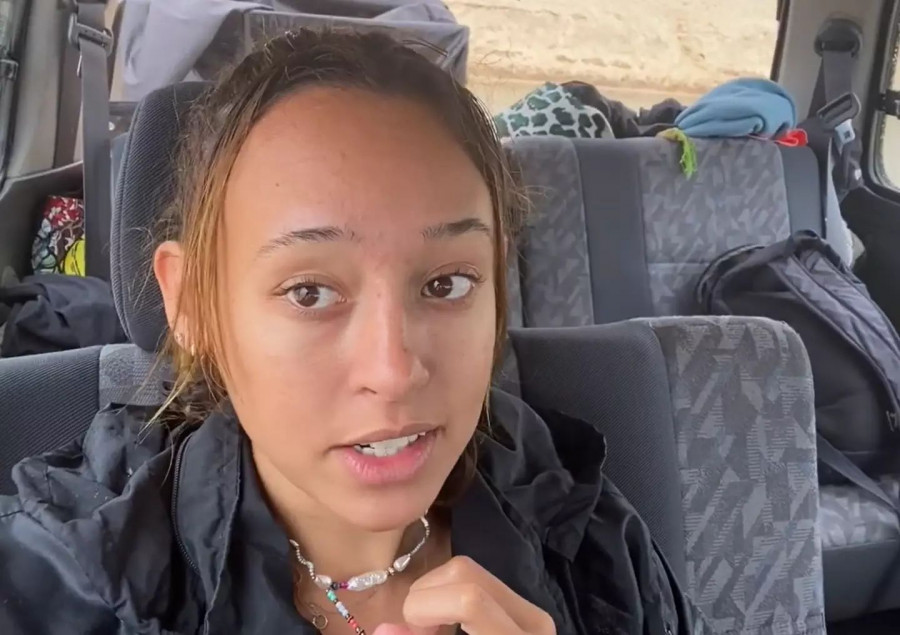 She visited Australia's Fraser Island and camped there (YouTube/Maddie Ryles)