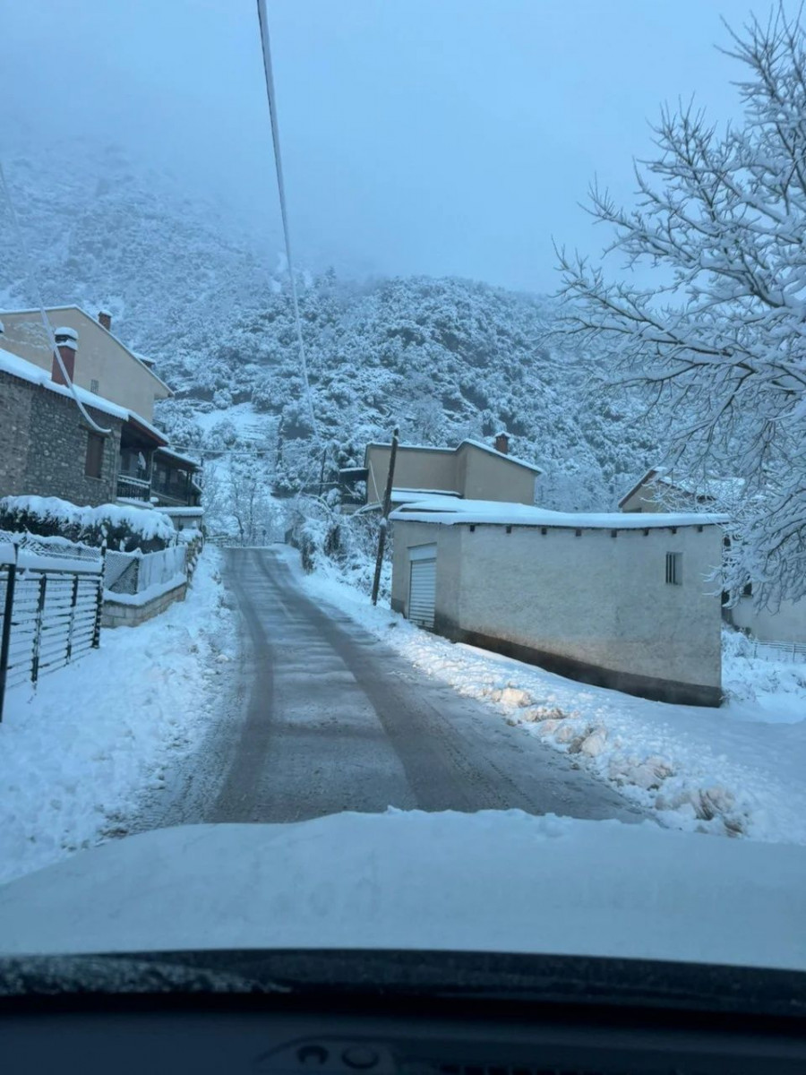 Ισχυρές χιονοπτώσεις στον Δήμο Μετεώρων